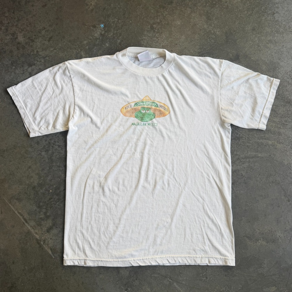 Vintage 80s 90s Senor Frog Faded Graphic Shirt Paper Thin Mens Large (21.5x27)